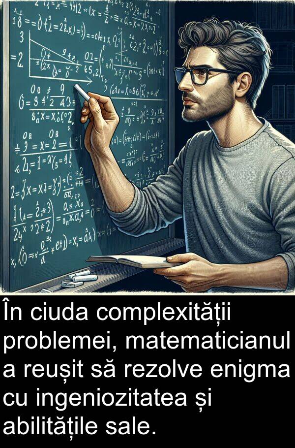 abilitățile: În ciuda complexității problemei, matematicianul a reușit să rezolve enigma cu ingeniozitatea și abilitățile sale.