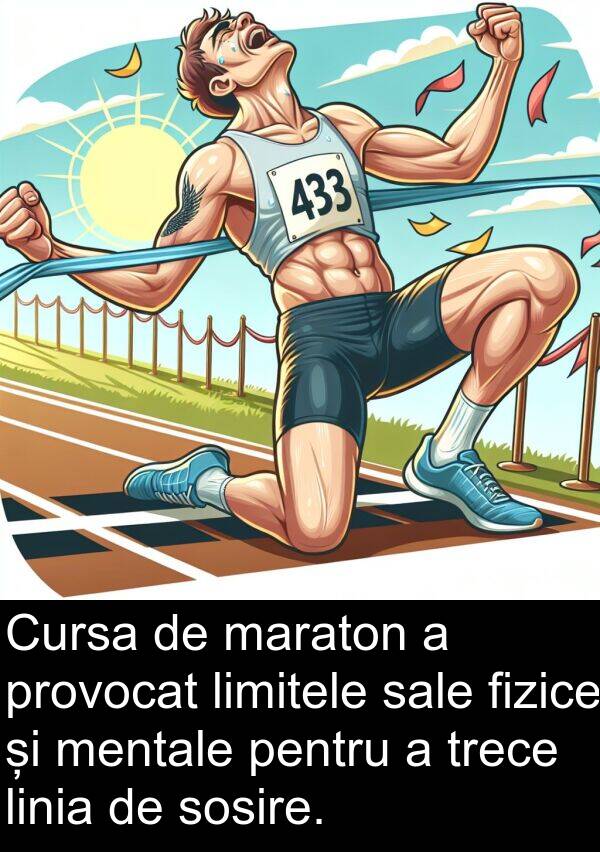 trece: Cursa de maraton a provocat limitele sale fizice și mentale pentru a trece linia de sosire.