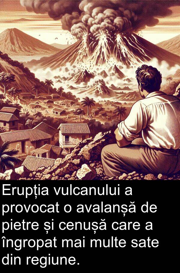 sate: Erupția vulcanului a provocat o avalanșă de pietre și cenușă care a îngropat mai multe sate din regiune.