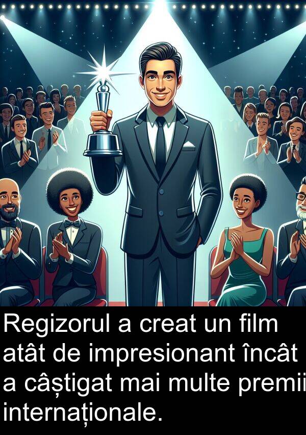 impresionant: Regizorul a creat un film atât de impresionant încât a câștigat mai multe premii internaționale.