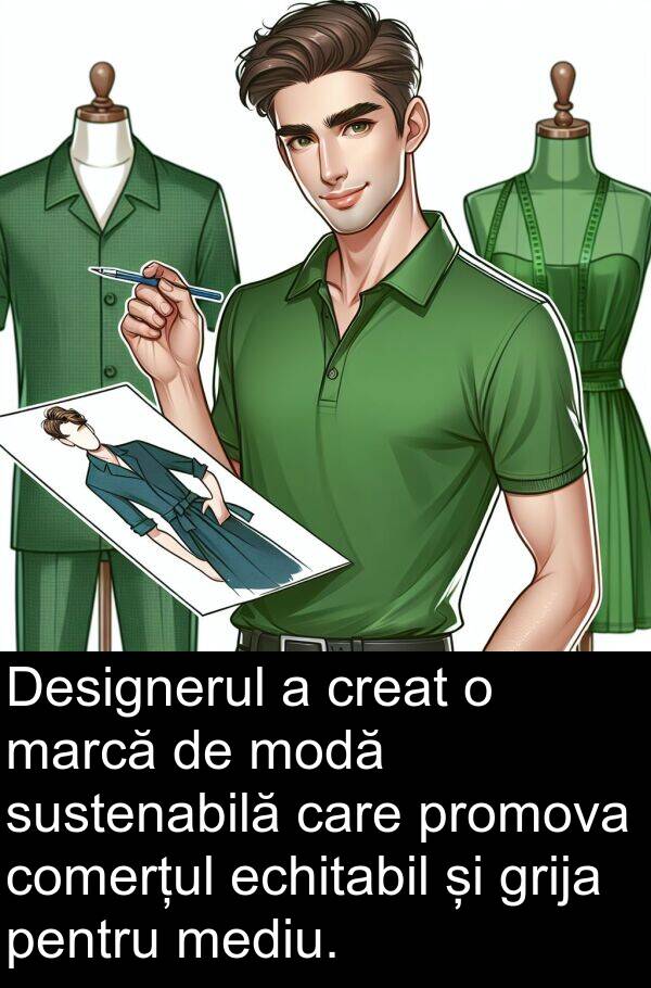 echitabil: Designerul a creat o marcă de modă sustenabilă care promova comerțul echitabil și grija pentru mediu.