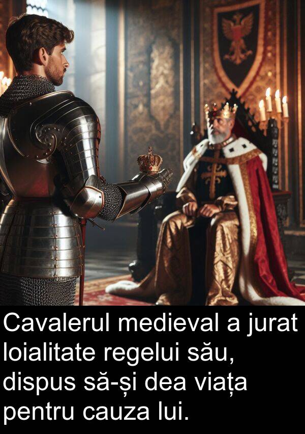 dea: Cavalerul medieval a jurat loialitate regelui său, dispus să-și dea viața pentru cauza lui.