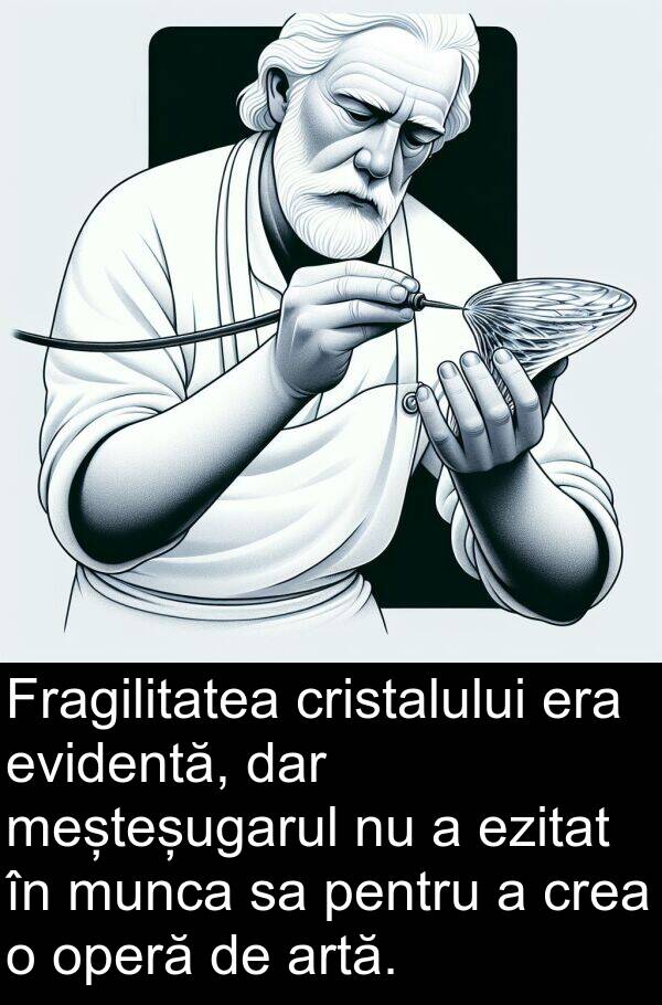 munca: Fragilitatea cristalului era evidentă, dar meșteșugarul nu a ezitat în munca sa pentru a crea o operă de artă.