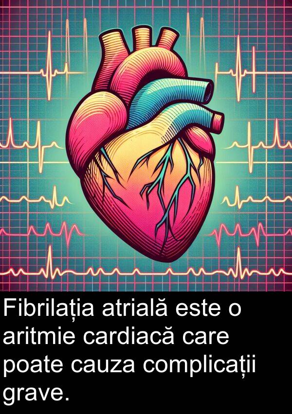 atrială: Fibrilația atrială este o aritmie cardiacă care poate cauza complicații grave.