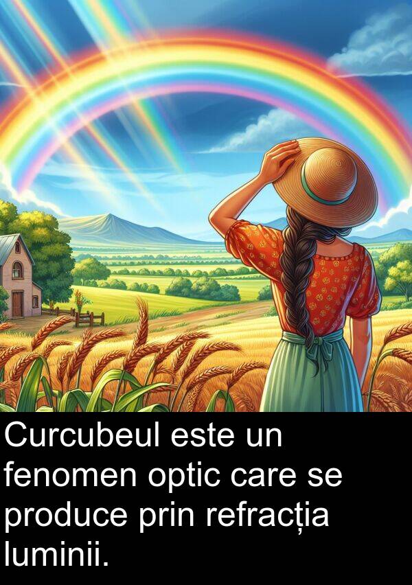 prin: Curcubeul este un fenomen optic care se produce prin refracția luminii.