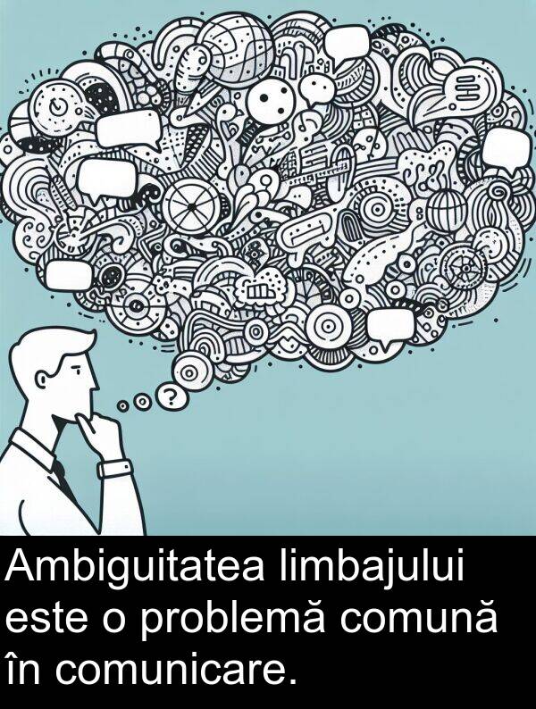 problemă: Ambiguitatea limbajului este o problemă comună în comunicare.