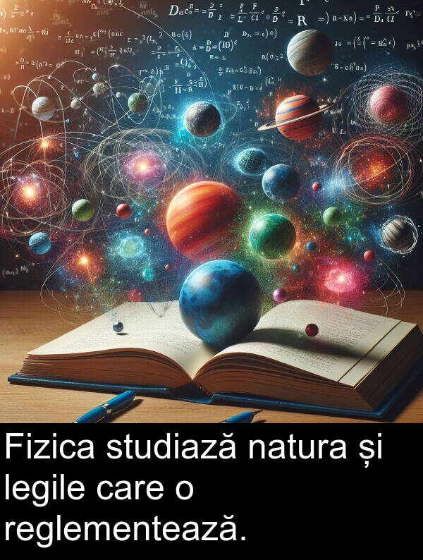 legile: Fizica studiază natura și legile care o reglementează.