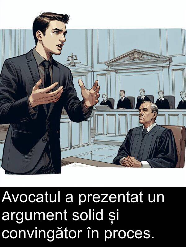 convingător: Avocatul a prezentat un argument solid și convingător în proces.