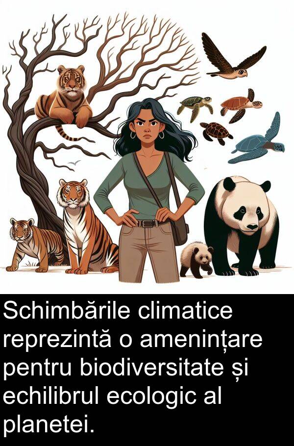 echilibrul: Schimbările climatice reprezintă o amenințare pentru biodiversitate și echilibrul ecologic al planetei.