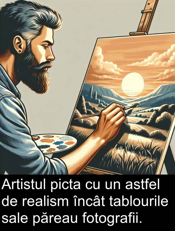 tablourile: Artistul picta cu un astfel de realism încât tablourile sale păreau fotografii.