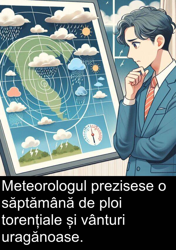 săptămână: Meteorologul prezisese o săptămână de ploi torențiale și vânturi uragănoase.