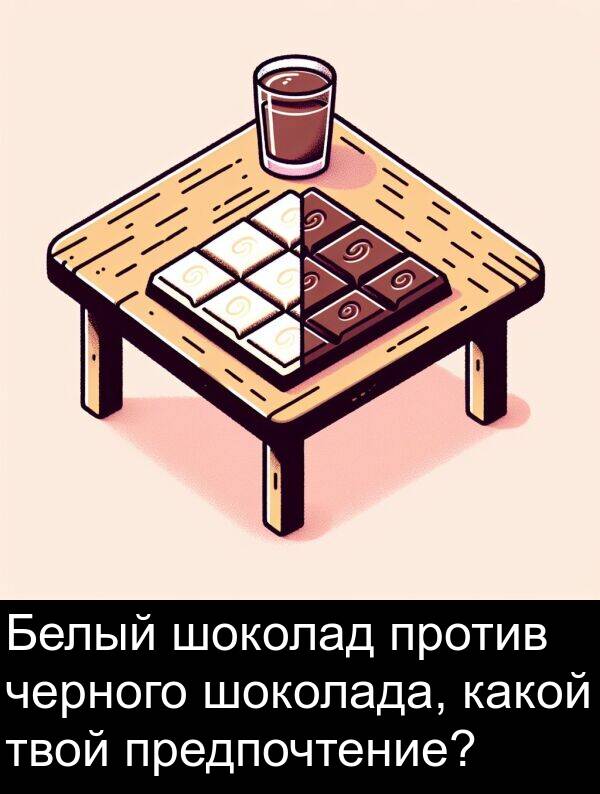 шоколада: Белый шоколад против черного шоколада, какой твой предпочтение?