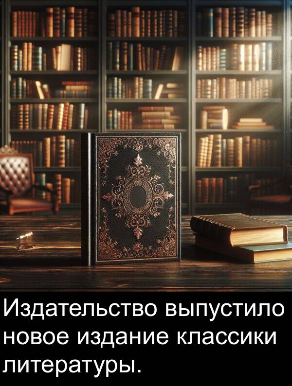 литературы: Издательство выпустило новое издание классики литературы.