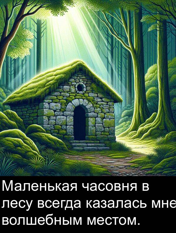 волшебным: Маленькая часовня в лесу всегда казалась мне волшебным местом.