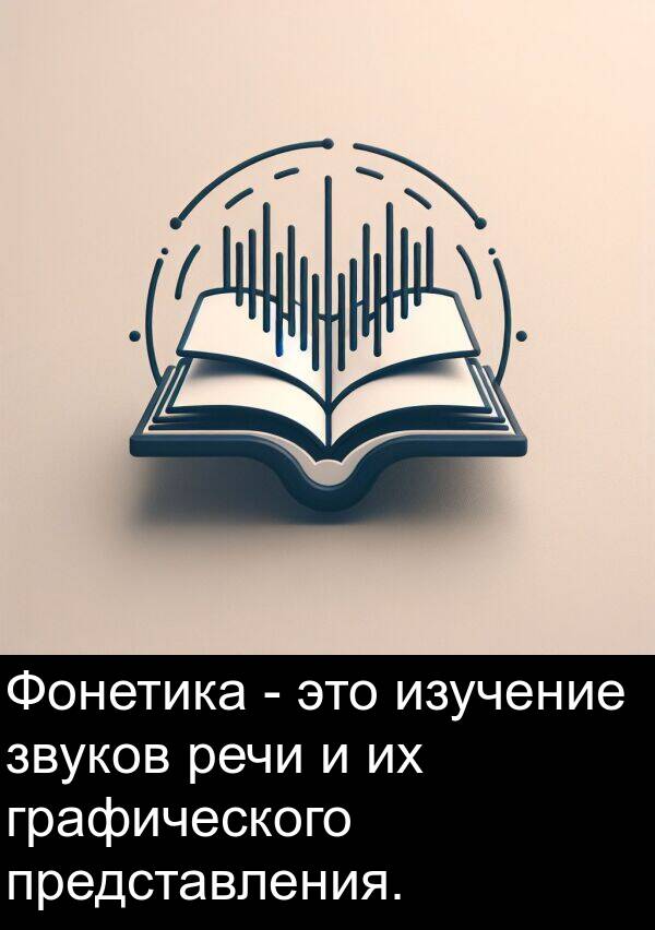 звуков: Фонетика - это изучение звуков речи и их графического представления.