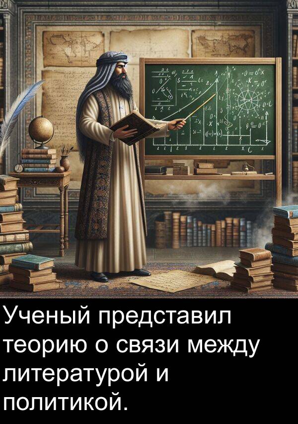 литературой: Ученый представил теорию о связи между литературой и политикой.