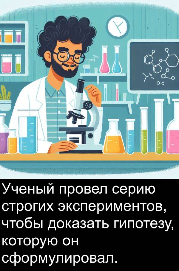 экспериментов: Ученый провел серию строгих экспериментов, чтобы доказать гипотезу, которую он сформулировал.