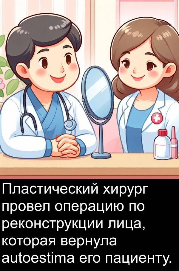 лица: Пластический хирург провел операцию по реконструкции лица, которая вернула autoestima его пациенту.