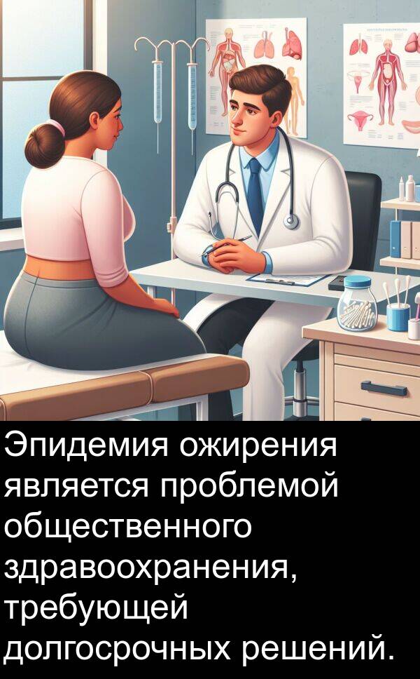 здравоохранения: Эпидемия ожирения является проблемой общественного здравоохранения, требующей долгосрочных решений.