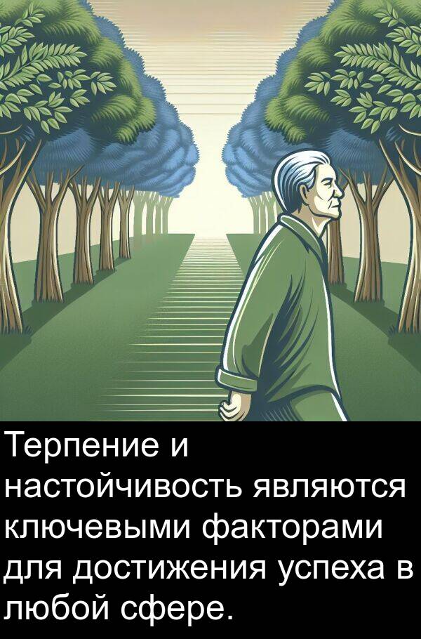 являются: Терпение и настойчивость являются ключевыми факторами для достижения успеха в любой сфере.