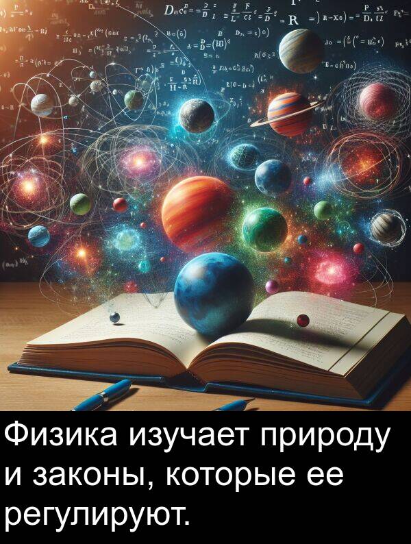 законы: Физика изучает природу и законы, которые ее регулируют.