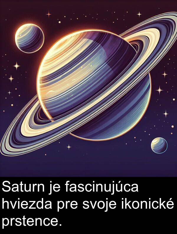 ikonické: Saturn je fascinujúca hviezda pre svoje ikonické prstence.