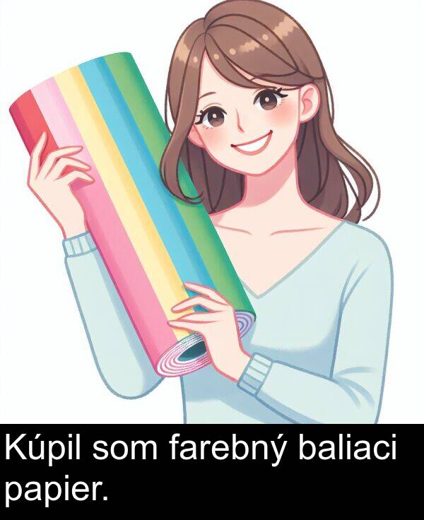 papier: Kúpil som farebný baliaci papier.