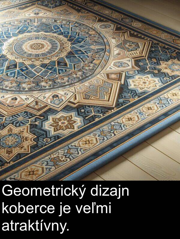 koberce: Geometrický dizajn koberce je veľmi atraktívny.