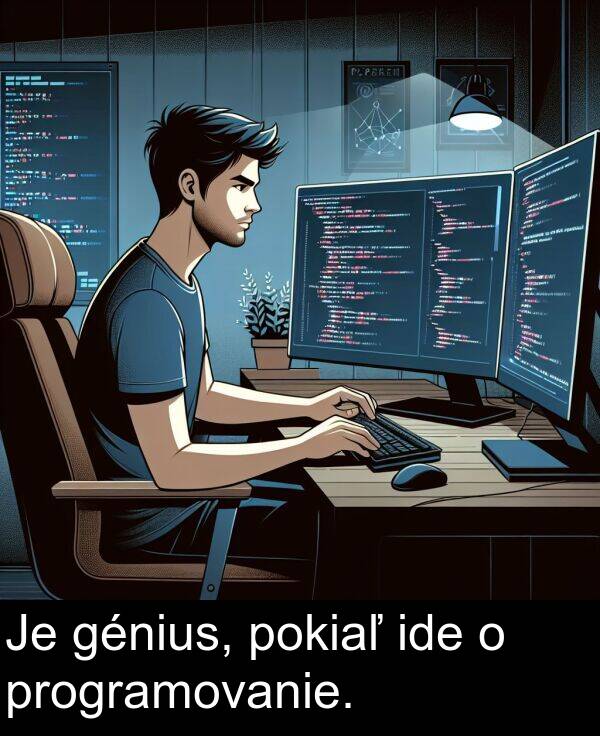 ide: Je génius, pokiaľ ide o programovanie.