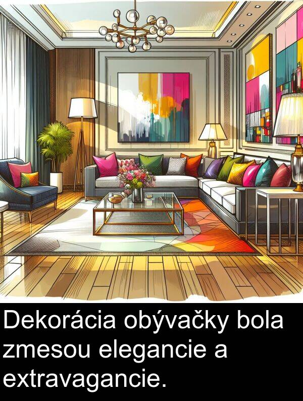 obývačky: Dekorácia obývačky bola zmesou elegancie a extravagancie.