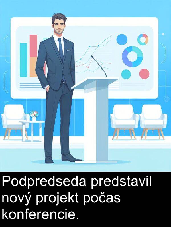 projekt: Podpredseda predstavil nový projekt počas konferencie.