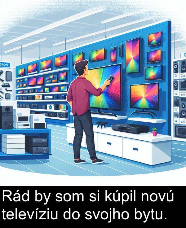 bytu: Rád by som si kúpil novú televíziu do svojho bytu.