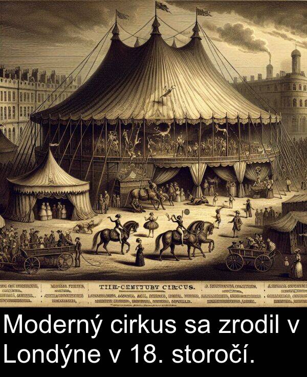 storočí: Moderný cirkus sa zrodil v Londýne v 18. storočí.