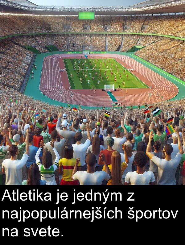 jedným: Atletika je jedným z najpopulárnejších športov na svete.