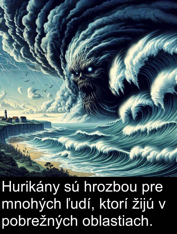 oblastiach: Hurikány sú hrozbou pre mnohých ľudí, ktorí žijú v pobrežných oblastiach.