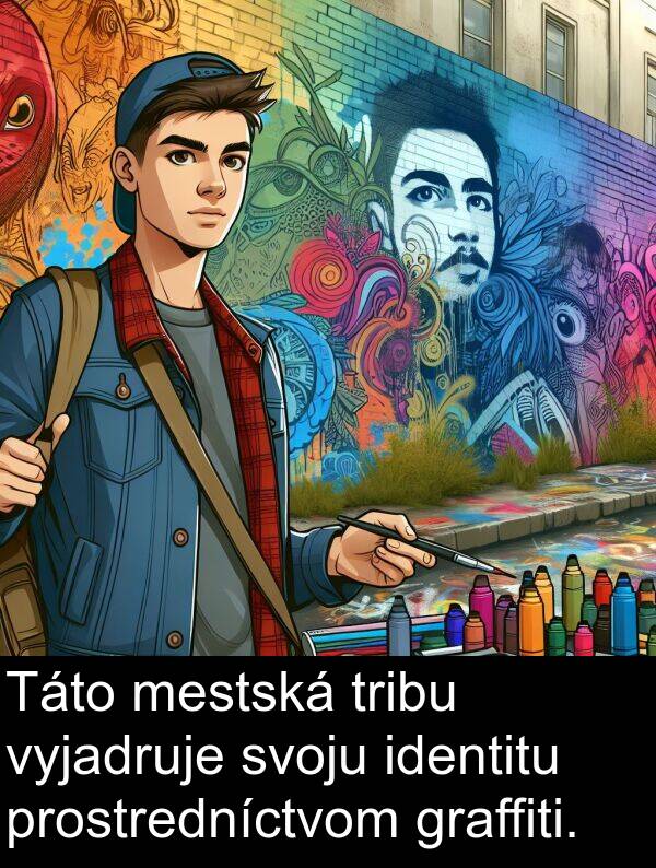 identitu: Táto mestská tribu vyjadruje svoju identitu prostredníctvom graffiti.