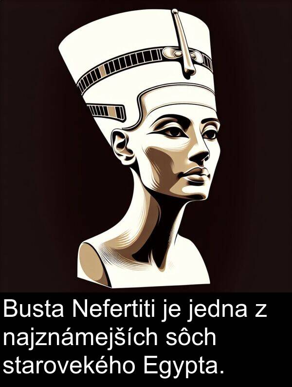 jedna: Busta Nefertiti je jedna z najznámejších sôch starovekého Egypta.