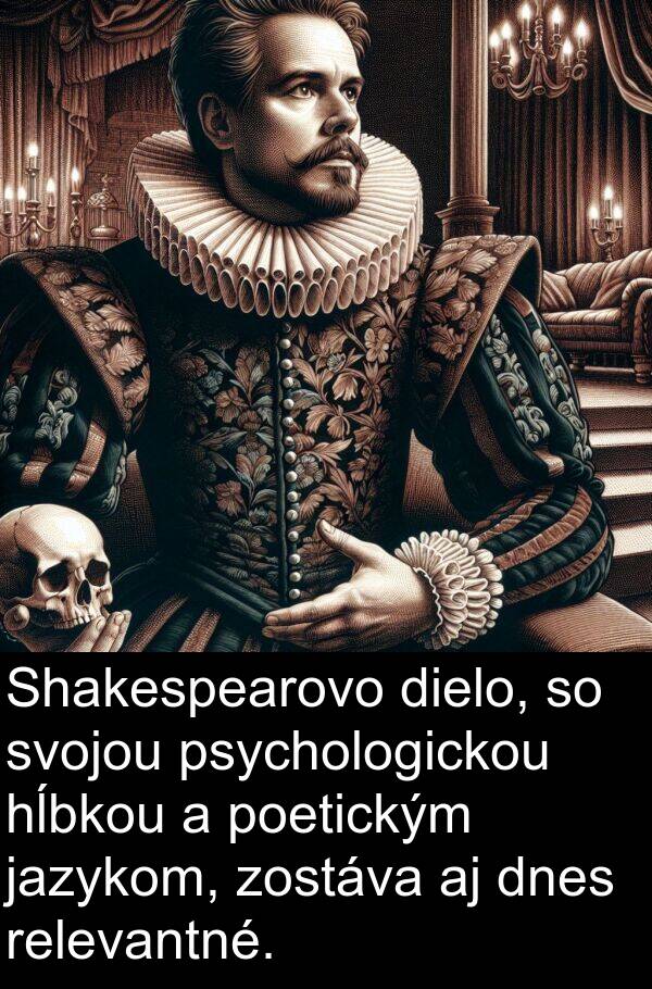 hĺbkou: Shakespearovo dielo, so svojou psychologickou hĺbkou a poetickým jazykom, zostáva aj dnes relevantné.