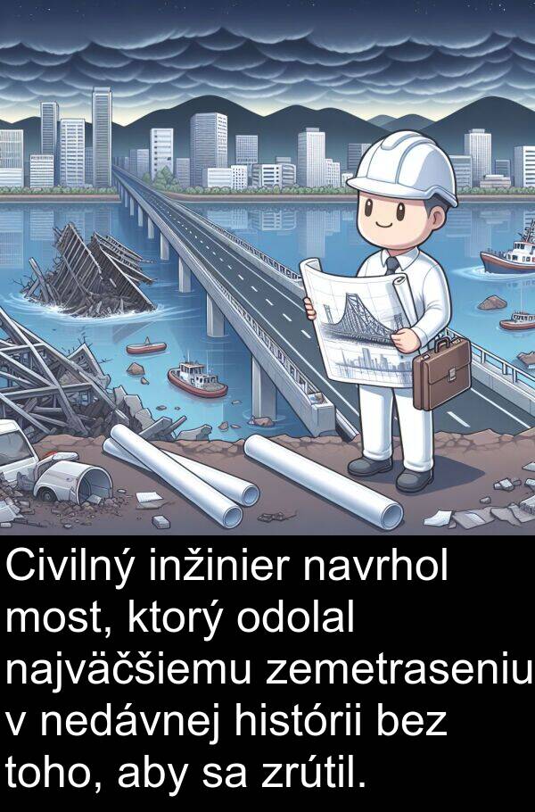 inžinier: Civilný inžinier navrhol most, ktorý odolal najväčšiemu zemetraseniu v nedávnej histórii bez toho, aby sa zrútil.