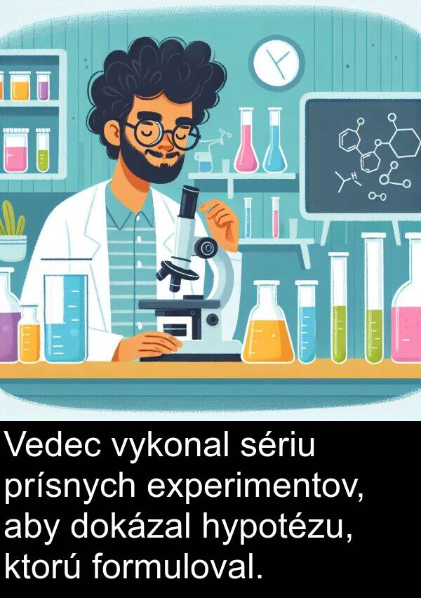 experimentov: Vedec vykonal sériu prísnych experimentov, aby dokázal hypotézu, ktorú formuloval.