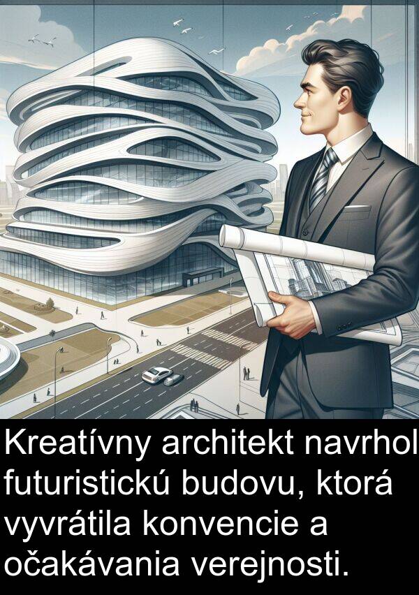 budovu: Kreatívny architekt navrhol futuristickú budovu, ktorá vyvrátila konvencie a očakávania verejnosti.