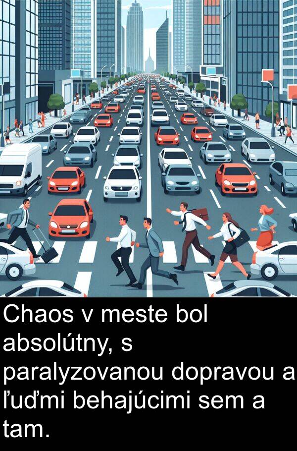 sem: Chaos v meste bol absolútny, s paralyzovanou dopravou a ľuďmi behajúcimi sem a tam.