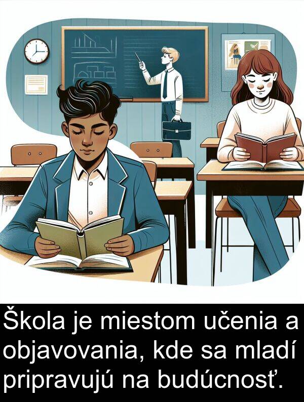 objavovania: Škola je miestom učenia a objavovania, kde sa mladí pripravujú na budúcnosť.