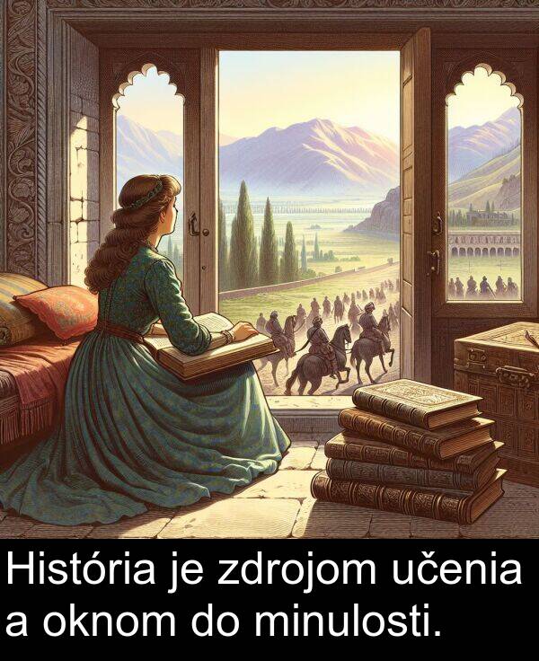 minulosti: História je zdrojom učenia a oknom do minulosti.