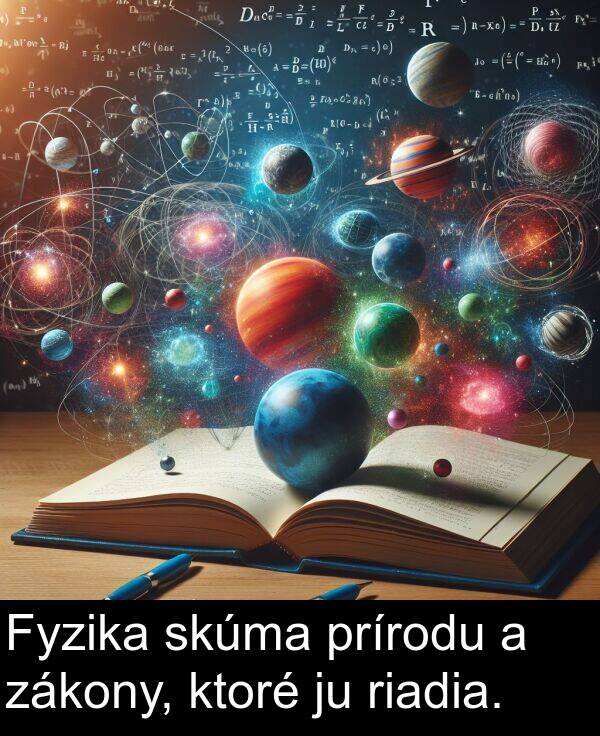 prírodu: Fyzika skúma prírodu a zákony, ktoré ju riadia.