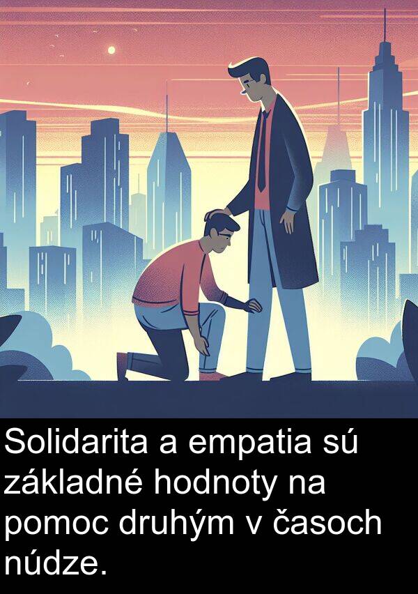 časoch: Solidarita a empatia sú základné hodnoty na pomoc druhým v časoch núdze.