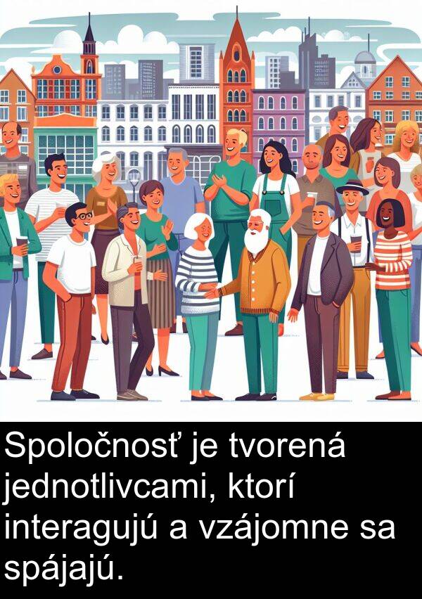 jednotlivcami: Spoločnosť je tvorená jednotlivcami, ktorí interagujú a vzájomne sa spájajú.