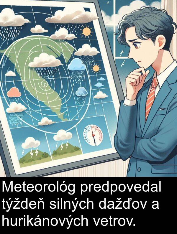 silných: Meteorológ predpovedal týždeň silných dažďov a hurikánových vetrov.