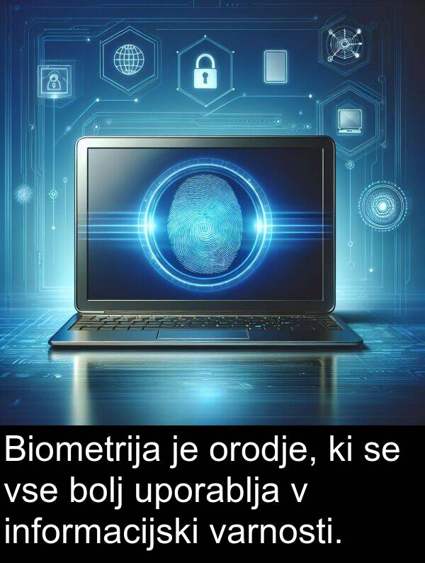 varnosti: Biometrija je orodje, ki se vse bolj uporablja v informacijski varnosti.