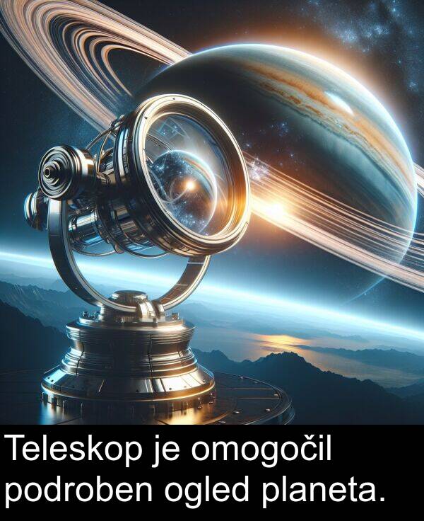 podroben: Teleskop je omogočil podroben ogled planeta.